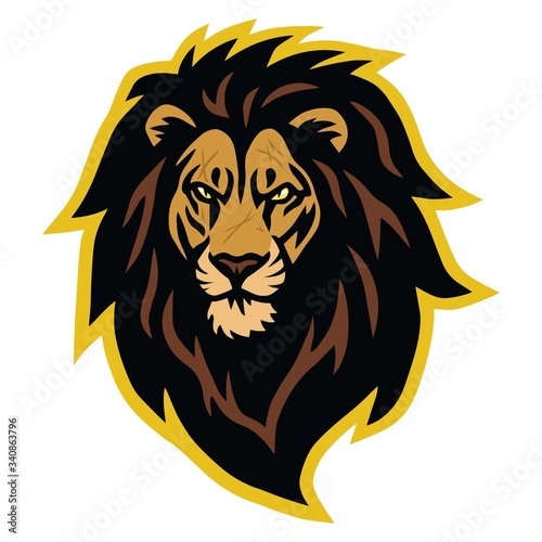 Lion Head Scar Logo Esport Mascot Vector 