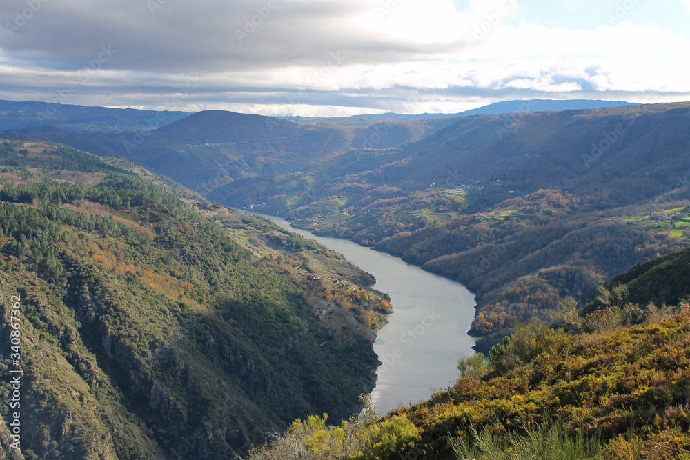 The Sil river canyon from Parada del Sil, Ourense province, Spain