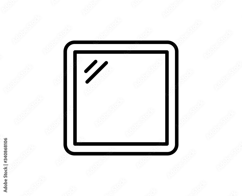 Mirror line icon Mirror line icon