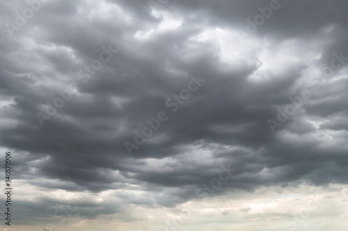 Dark storm clouds before rain used for climate background. Clouds become dark gray before raining. © Lifestyle Graphic