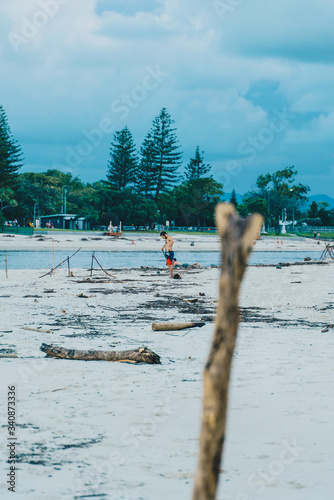 Tallebudgera beach with trees photo