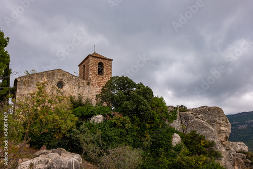 Panoramic view of Siurana village in Catalonia, Spain