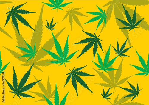 marijuana leaves Camouflage Background