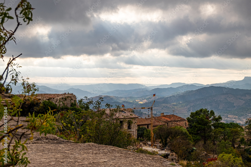 Obraz premium Panoramic view of Siurana village in Catalonia, Spain