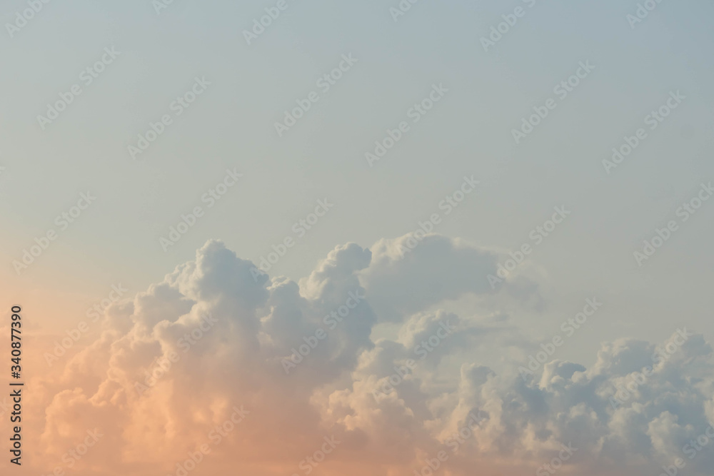 Colorful clouds on sky in twilight time background