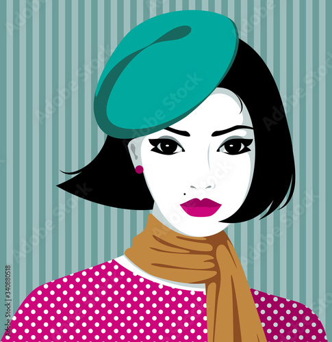 Woman with barret