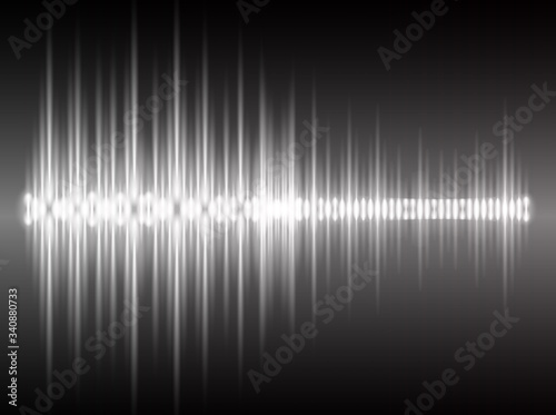 Sound waves oscillating dark light