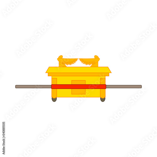 Ark of the Covenant, Relic of Christianity, illustration for web and mobile design.