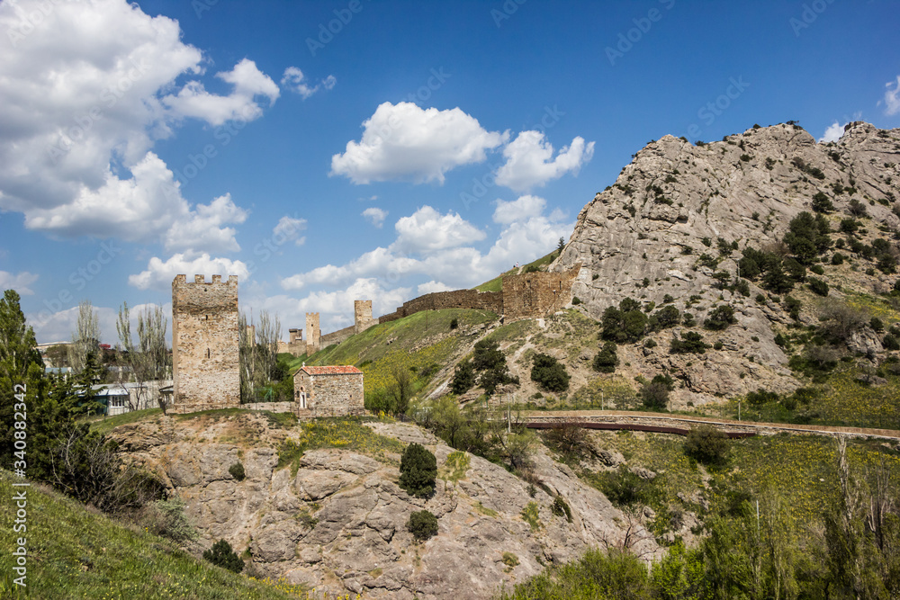 Ancient fortress in the city of Sudak, Crimea 22.04.18.