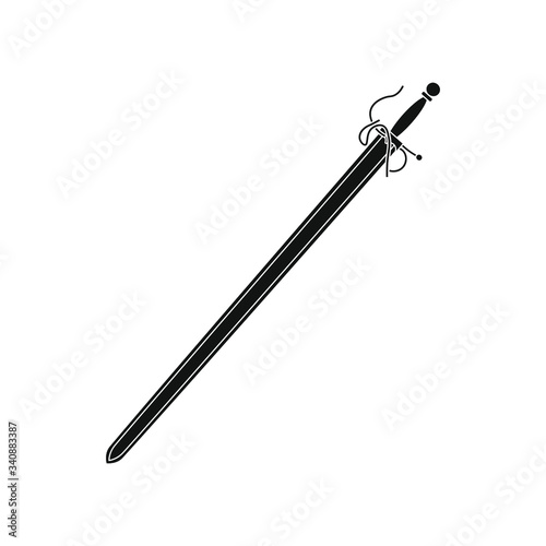 Obraz na płótnie Colada sword of the spanish warrior of the middle ages cid campeador, illustration for web and mobile design. w salonie