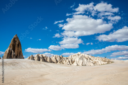 sand dunes and blue sky, Cappadocia.