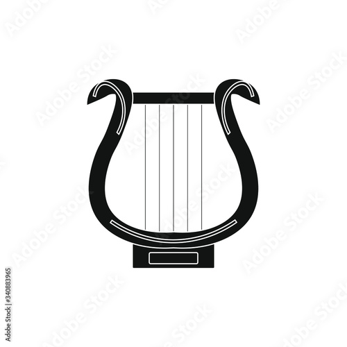 lyre mythology apollo god of Olympus, illustration for web and mobile design.
