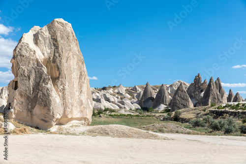 Volcanic tufa formations in Turkey's Cappadocia, Nevsehir, Turkey.