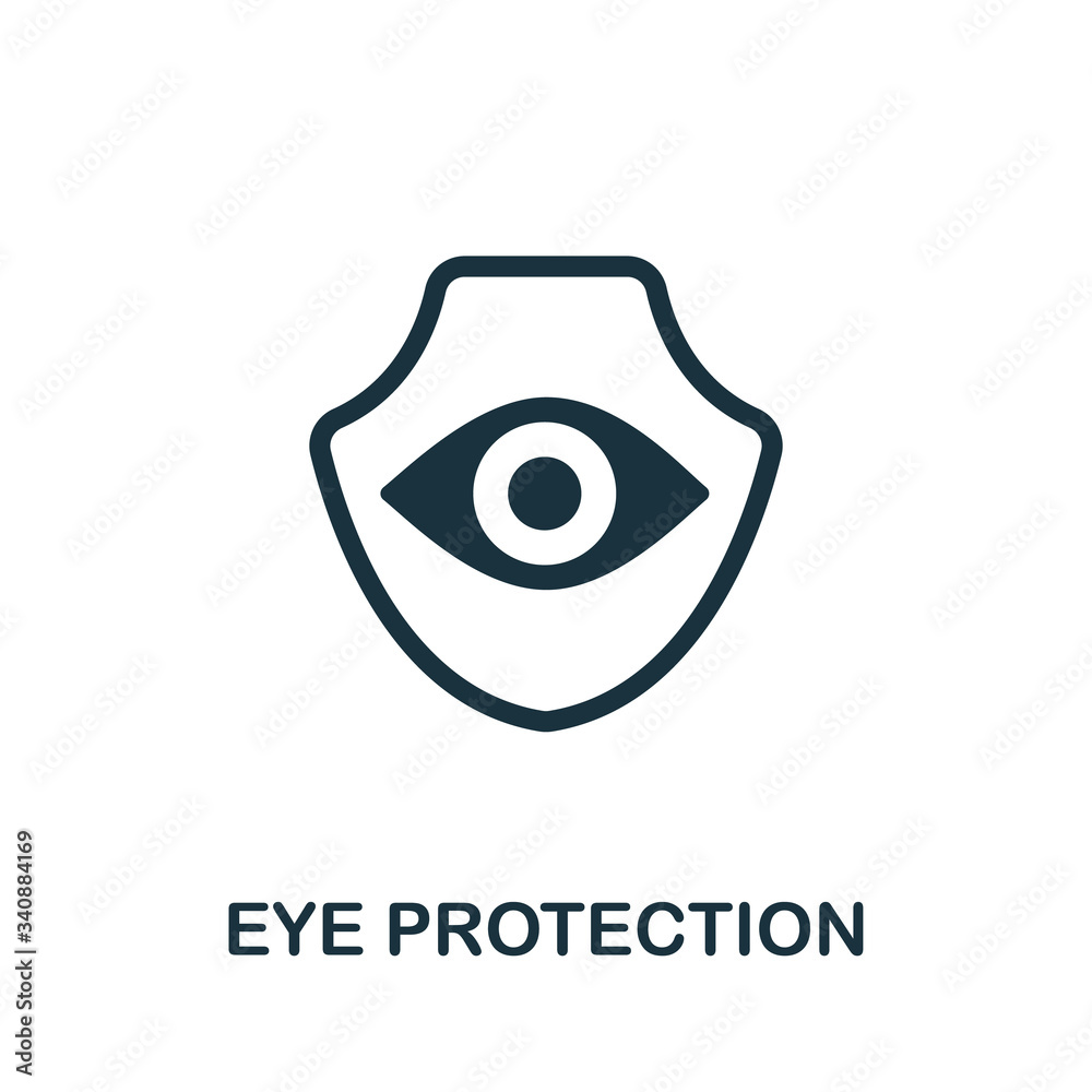 Eye Protection icon. Simple illustration from personal protection collection. Creative Eye Protection icon for web design, templates, infographics and more Eye Protection icon. Simple illustration from personal protection collection. Creative Eye Protection icon for web design, templates, infographics and more