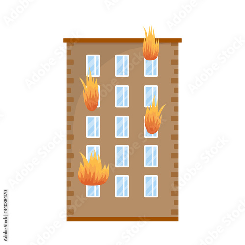 Vector illustration of house and flame logo. Set of house and multistorey vector icon for stock.