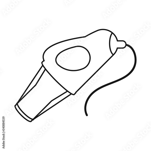 Vector design of hairdryer and dryer sign. Web element of hairdryer and automobile stock vector illustration.
