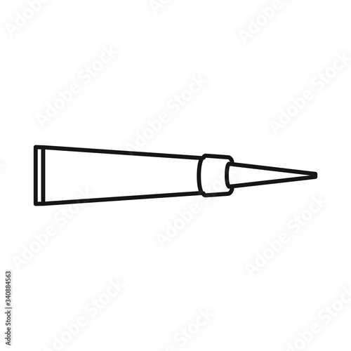 Isolated object of tube and chemical sign. Graphic of tube and super stock vector illustration.