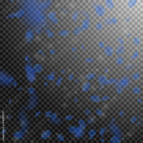 Dark blue flower petals falling down. Original rom