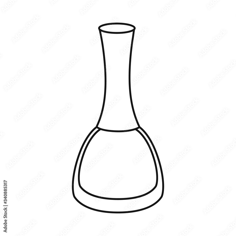 Isolated object of lacquer and bottle icon. Web element of lacquer and polish stock vector illustration. Isolated object of lacquer and bottle icon. Web element of lacquer and polish stock vector illustration.