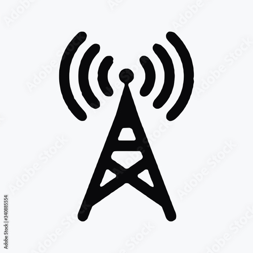 Network Tower single vector icon symbol