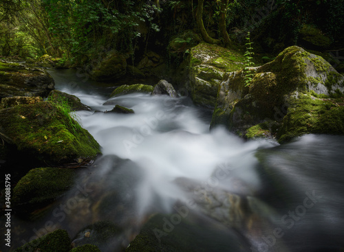 White Waters gnarled between Limestone Rocks