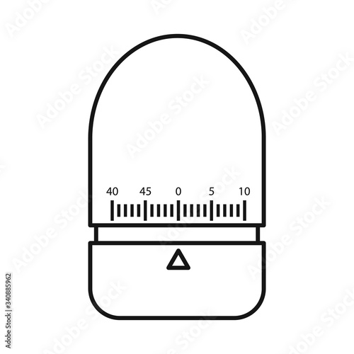 Vector design of timer and watch logo. Web element of timer and knob stock vector illustration.