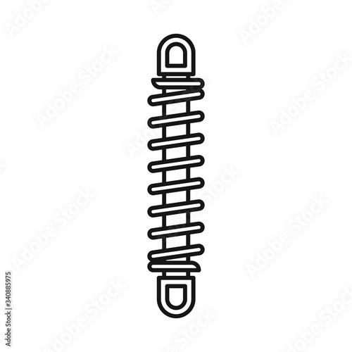 Vector design of coil and detail symbol. Graphic of coil and metal stock vector illustration.