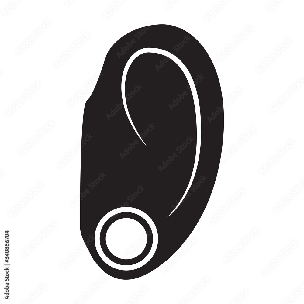 Piercing of ear vector icon.Black vector icon isolated on white background piercing of ear . Piercing of ear vector icon.Black vector icon isolated on white background piercing of ear .