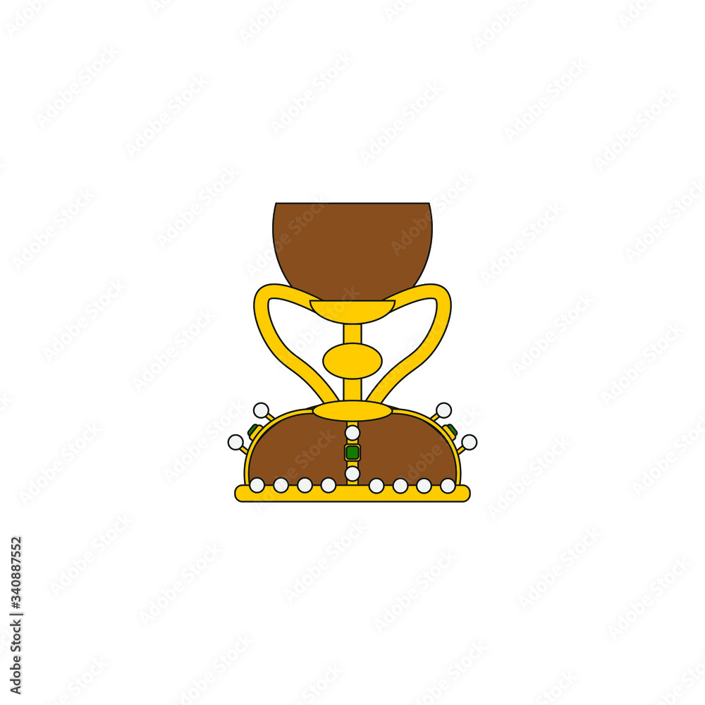 chalice of the holy grail of valencia, relic of christianity, illustration for web and mobile design. chalice of the holy grail of valencia, relic of christianity, illustration for web and mobile design.