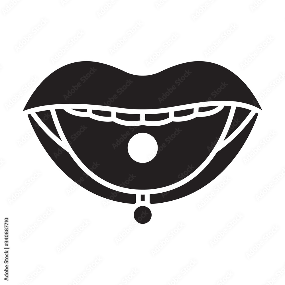 Piercings of tongue vector icon.Black vector icon isolated on white background piercings of tongue. Piercings of tongue vector icon.Black vector icon isolated on white background piercings of tongue.