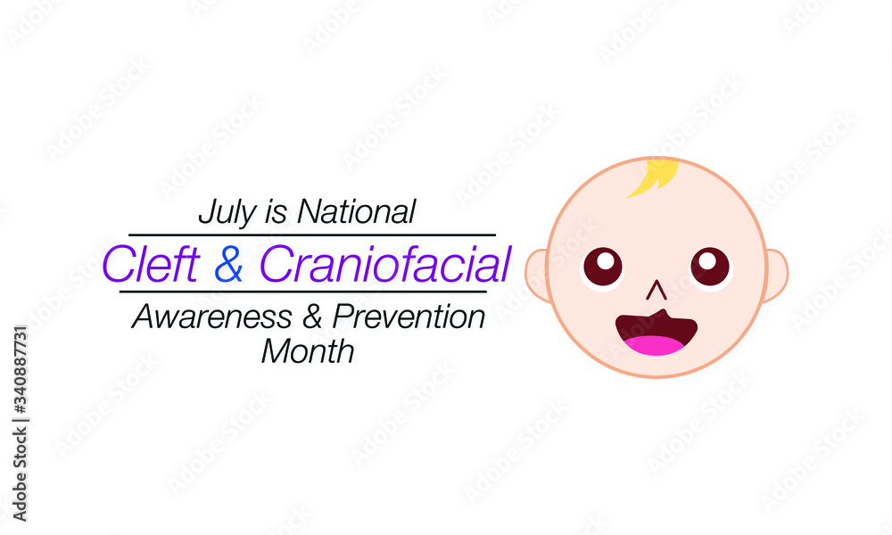 Vector illustration on the theme of National Cleft and Craniofacial awareness month observed during July. Vector illustration on the theme of National Cleft and Craniofacial awareness month observed during July.