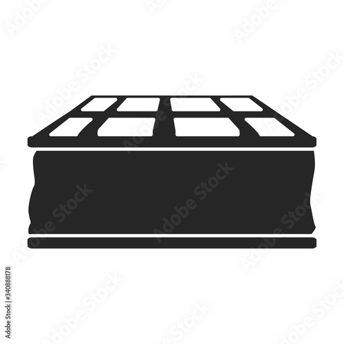 Belgian waffle vector icon.black vector icon isolated on white background belgian waffle.