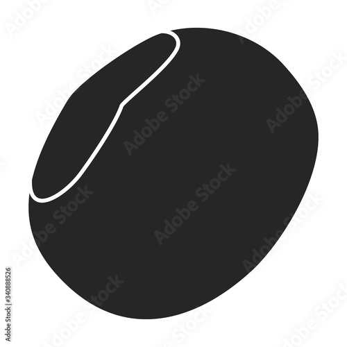 Chestnut vector icon.Black vector icon isolated on white background chestnut.