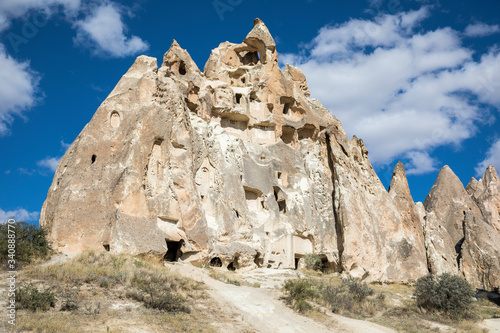 Volcanic tufa formations in Turkey's Cappadocia.