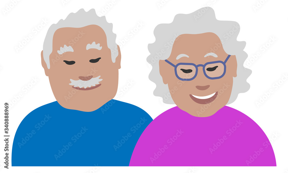 Seniors couple. Man and woman with grey hair smiling. Seniors couple. Man and woman with grey hair smiling.