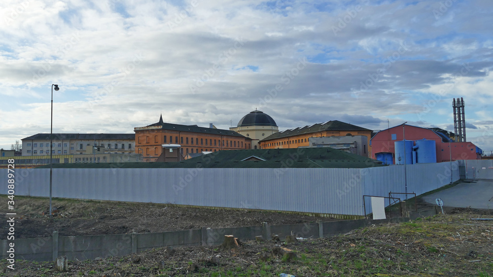 Bory Prison facility with main cupola hall, Plzen, Czech Republic