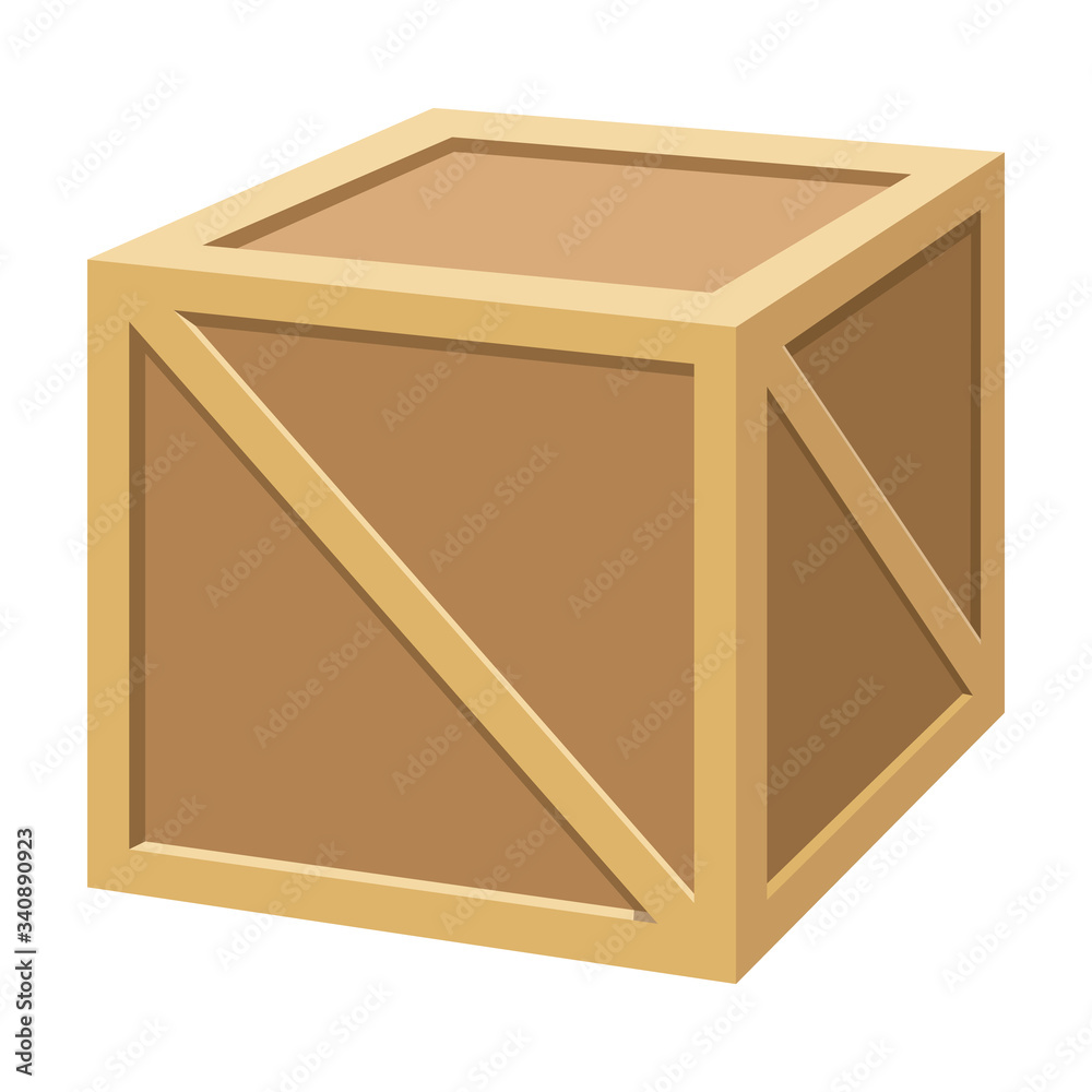 Wooden box vector icon.Cartoon vector icon isolated on white background wooden box. Wooden box vector icon.Cartoon vector icon isolated on white background wooden box.