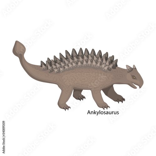 Dinosaur vector icon.Cartoon vector icon isolated on white background dinosaur.