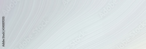 dynamic horizontal banner. modern soft swirl waves background illustration with light gray, silver and white smoke color