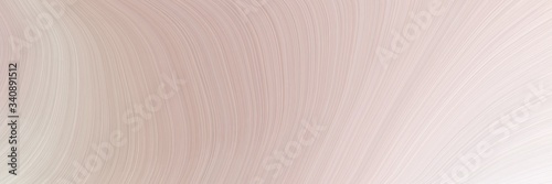 horizontal background banner with pastel gray, linen and pastel pink color. abstract waves illustration © Eigens