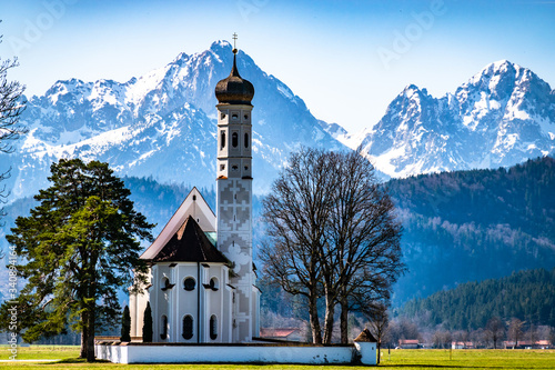 famous st coloman church near schwangau - bavaria photo