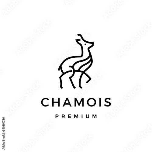chamois logo vector icon illustration