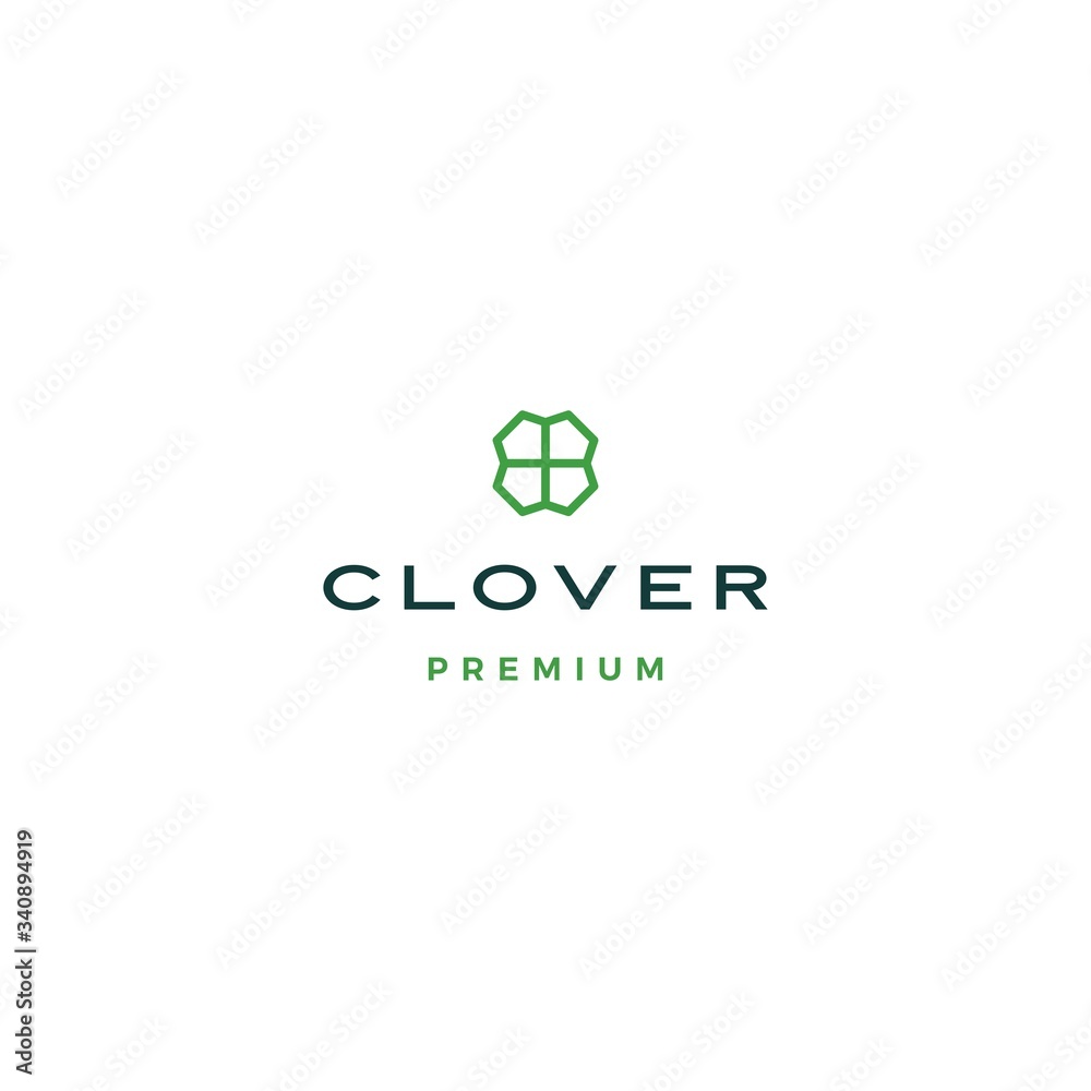 Fototapeta premium clover leaf logo vector icon illustration