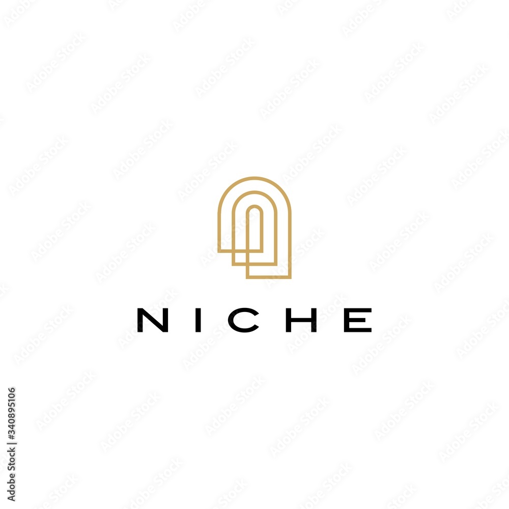 niche door window shape logo vector icon illustration niche door window shape logo vector icon illustration