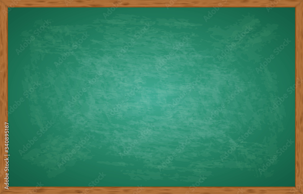 Realistic Green Chalkboard With Wooden Frame Isolated On White Realistic Green Chalkboard With Wooden Frame Isolated On White