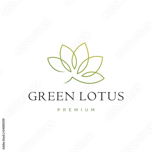 lotus leaf logo vector icon illustration
