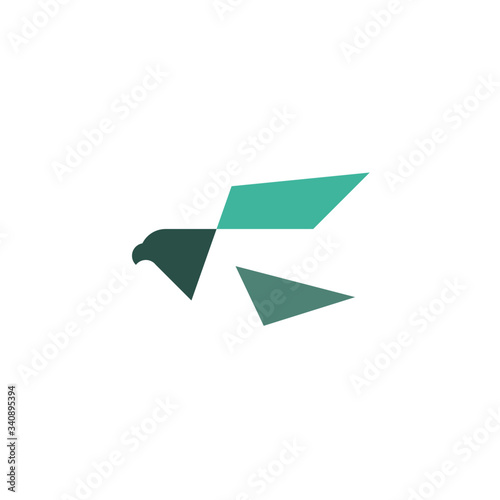 eagle falcon bird logo vector icon illustration