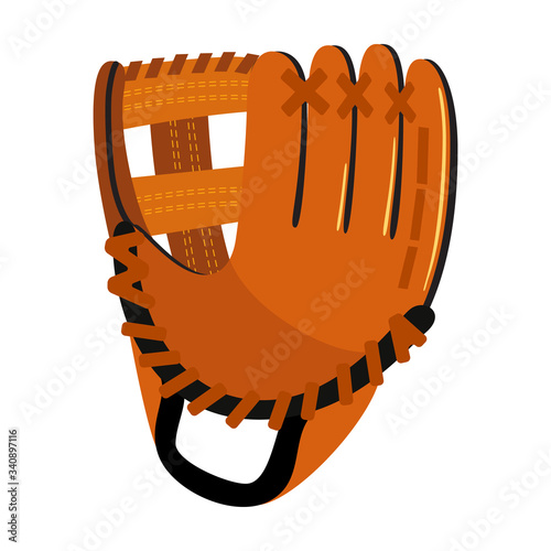Baseball glove vector icon.Cartoon vector icon isolated on white background baseball glove.