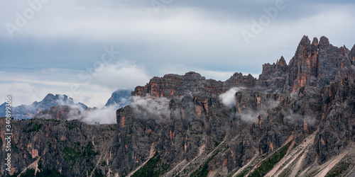 panoramic view of the Dolomites.