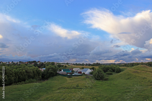 Summer nature with beautiful clouds